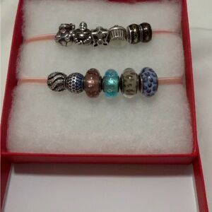 Pandora Elegant Silver Charm Bracelet Set